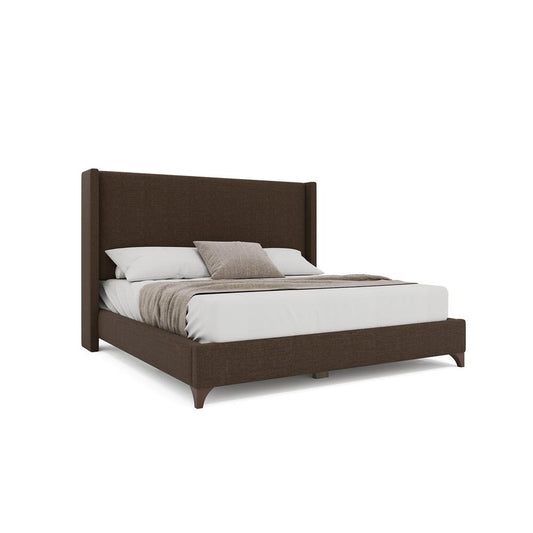 Nativa Interiors - Megan Classic Plain Queen Bed Brown - BED-MEGAN-PL-QN-PF-BROWN veiw 1