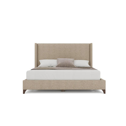Nativa Interiors - Megan Classic Plain Queen Bed Flax - BED-MEGAN-PL-QN-PF-FLAX veiw 3