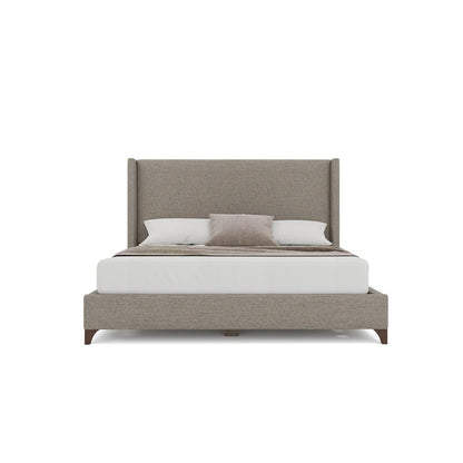 Nativa Interiors - Megan Classic Plain Queen Bed Grey - BED-MEGAN-PL-QN-PF-GREY veiw 3