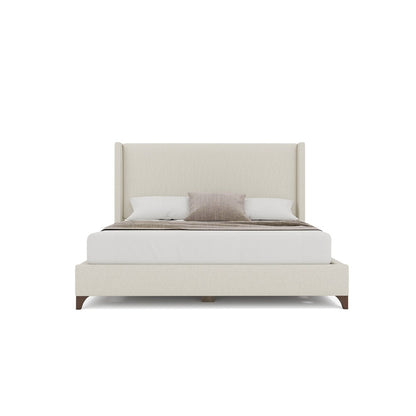 Nativa Interiors - Megan Classic Plain Queen Bed Off White - BED-MEGAN-PL-QN-PF-WHITE veiw 3