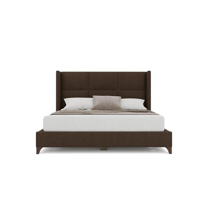 Nativa Interiors - Megan Square King Bed Brown - BED-MEGAN-SQ-KN-PF-BROWN veiw 3
