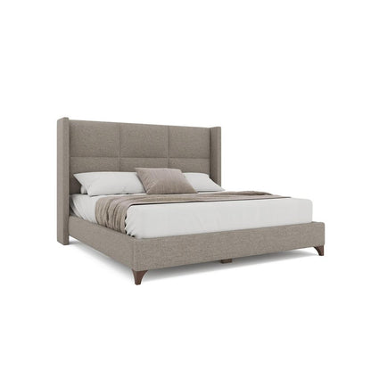 Nativa Interiors - Megan Square King Bed Grey - BED-MEGAN-SQ-KN-PF-GREY veiw 1
