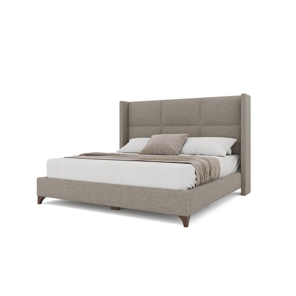 Nativa Interiors - Megan Square King Bed Grey - BED-MEGAN-SQ-KN-PF-GREY veiw 2