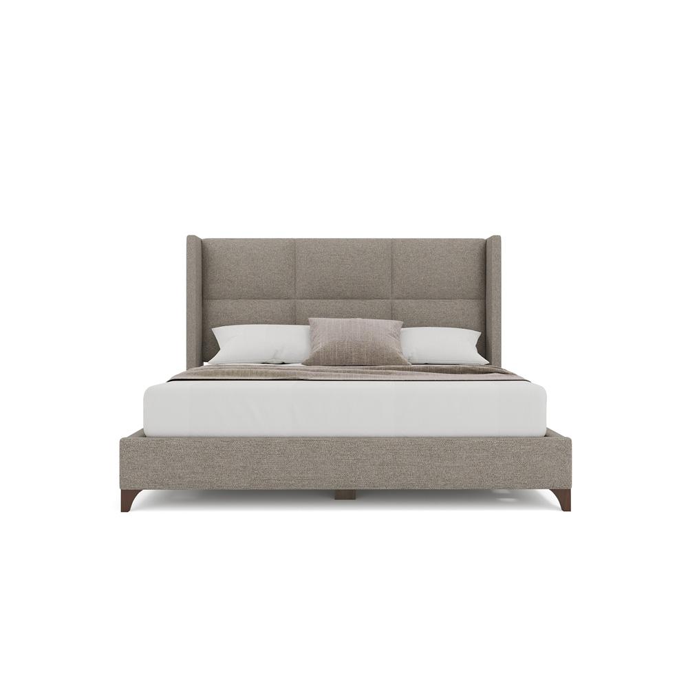 Nativa Interiors - Megan Square King Bed Grey - BED-MEGAN-SQ-KN-PF-GREY veiw 3