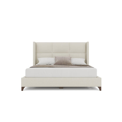 Nativa Interiors - Megan Square King Bed Off White - BED-MEGAN-SQ-KN-PF-WHITE veiw 3