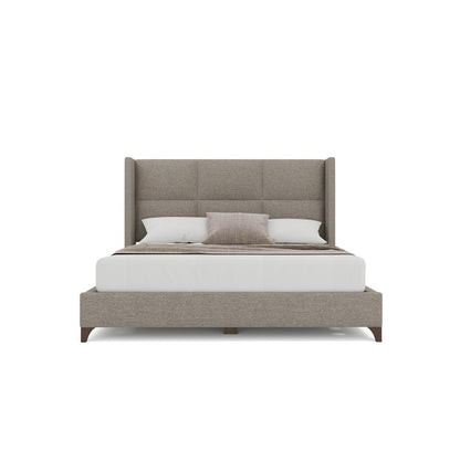 Nativa Interiors - Megan Square Queen Bed Grey - BED-MEGAN-SQ-QN-PF-GREY veiw 3