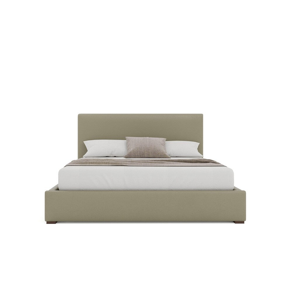 Nativa Interiors - Moyra Plain Eco-Leather Low 47in King Stone Bed - BED-MOYRA-PL-LOW-KN-VIN-STONE veiw 3