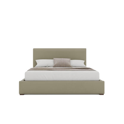 Nativa Interiors - Moyra Plain Eco-Leather Low 47in King Stone Bed - BED-MOYRA-PL-LOW-KN-VIN-STONE veiw 3