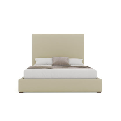 Nativa Interiors - Moyra Plain Eco-Leather Medium 67in King Cream Bed - BED-MOYRA-PL-MID-KN-VIN-CREAM veiw 3