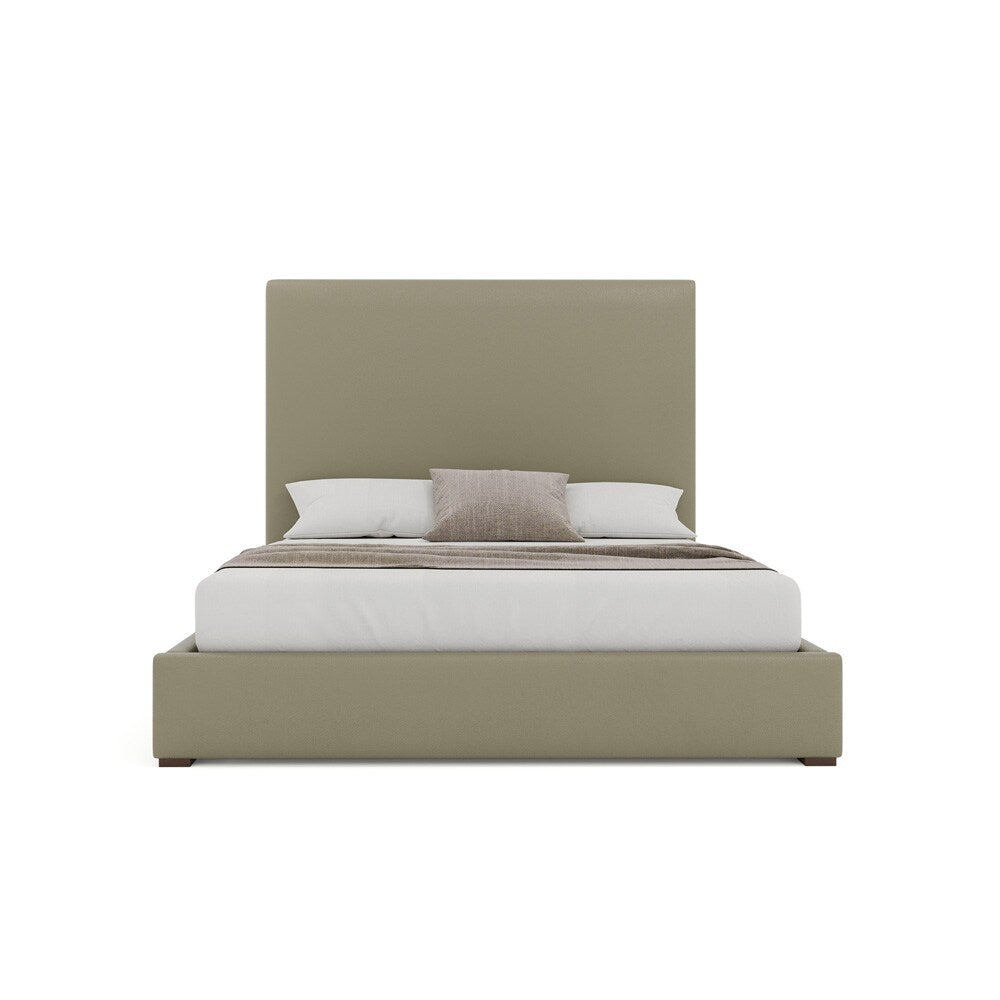 Nativa Interiors - Moyra Plain Eco-Leather Medium 67in King Stone Bed - BED-MOYRA-PL-MID-KN-VIN-STONE veiw 3