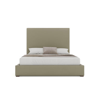 Nativa Interiors - Moyra Plain Eco-Leather Medium 67in King Stone Bed - BED-MOYRA-PL-MID-KN-VIN-STONE veiw 3