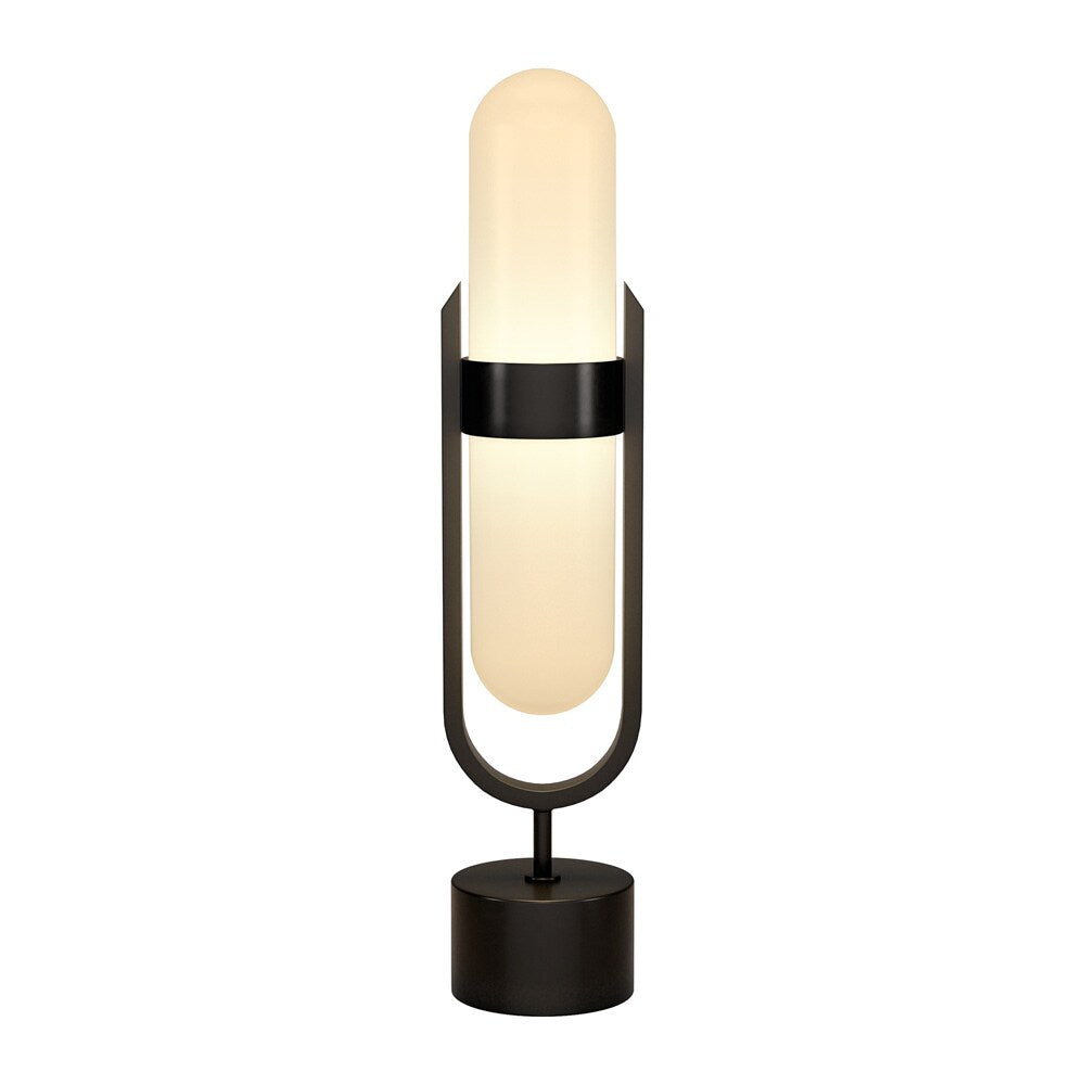 Hudson & Canal - Blair Pill-Shaped Table Lamp with Milk Glass Shade in Brass/White - TL2231 veiw 4