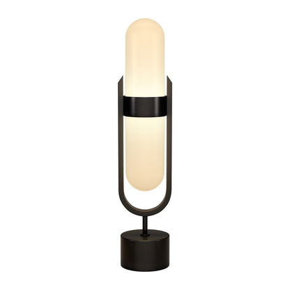 Hudson & Canal - Blair Pill-Shaped Table Lamp with Milk Glass Shade in Brass/White - TL2231 veiw 4
