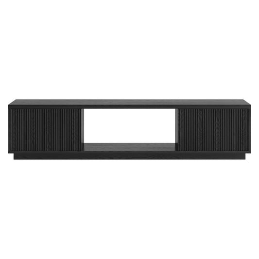 Hudson & Canal - Dorian Rectangular TV Stand for TVs up to 78in in Black Grain - TV2294 veiw 2