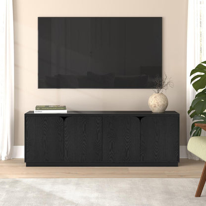 Hudson & Canal - Fitzroy Rectangular TV Stand for TVs up to 78in in Black Grain - TV2303 veiw 4