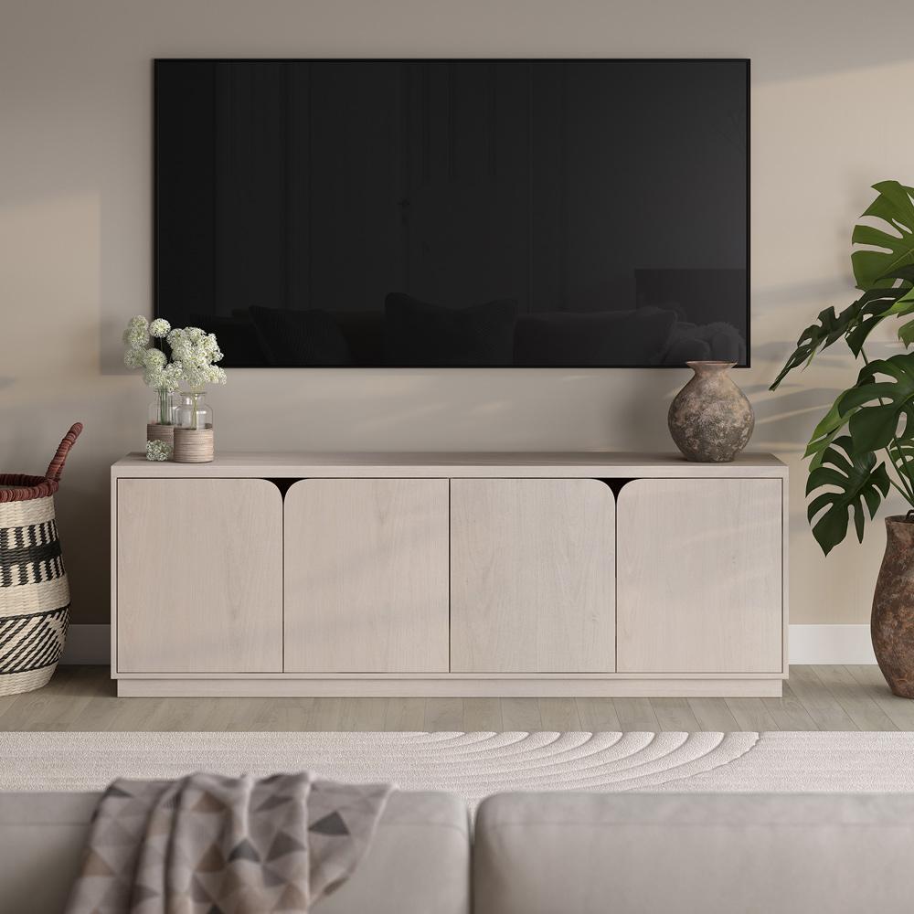 Hudson & Canal - Fitzroy Rectangular TV Stand for TVs up to 78in in Alder White - TV2304 veiw 4