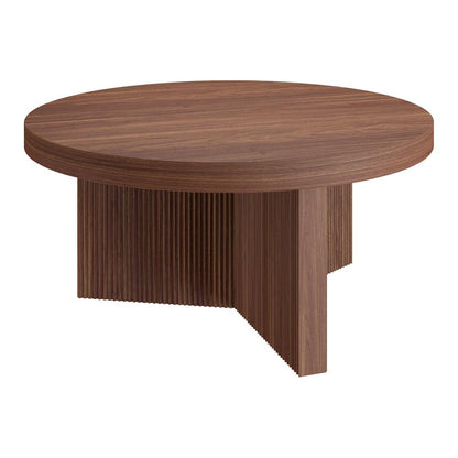 Hudson & Canal - Holm 32in Wide Round Coffee Table in Satin Walnut - CT2335 veiw 1