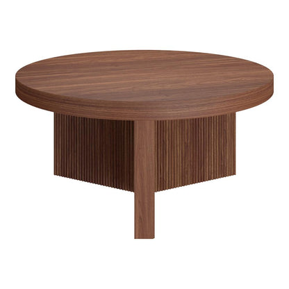Hudson & Canal - Holm 32in Wide Round Coffee Table in Satin Walnut - CT2335 veiw 2