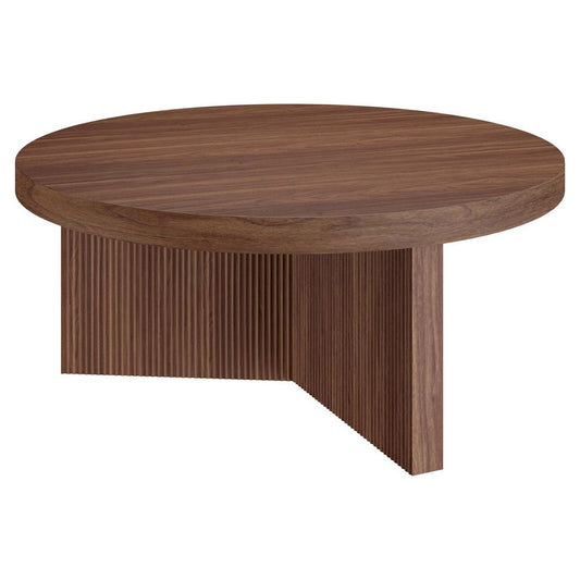Hudson & Canal - Holm 36in Wide Round Coffee Table in Satin Walnut - CT2336 veiw 1