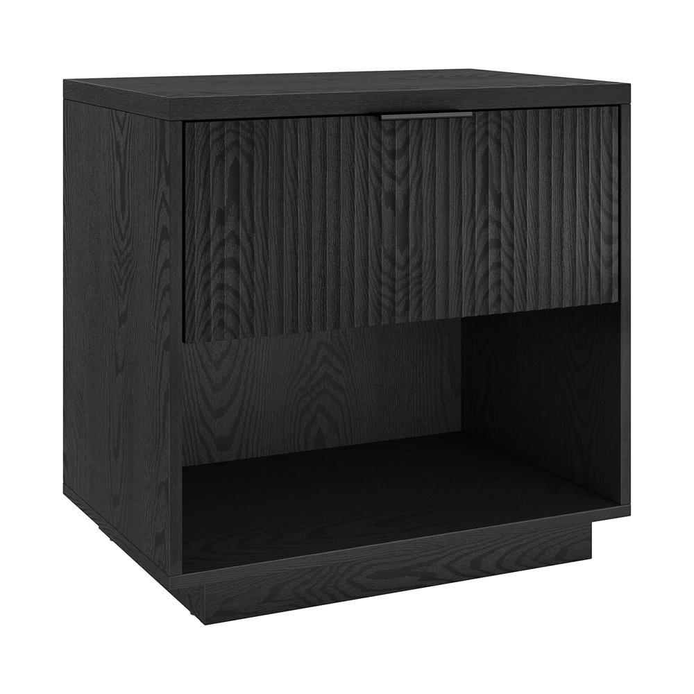 Hudson & Canal - Karten 24in Wide Rectangular Nightstand in Black Grain - NS2290 veiw 1