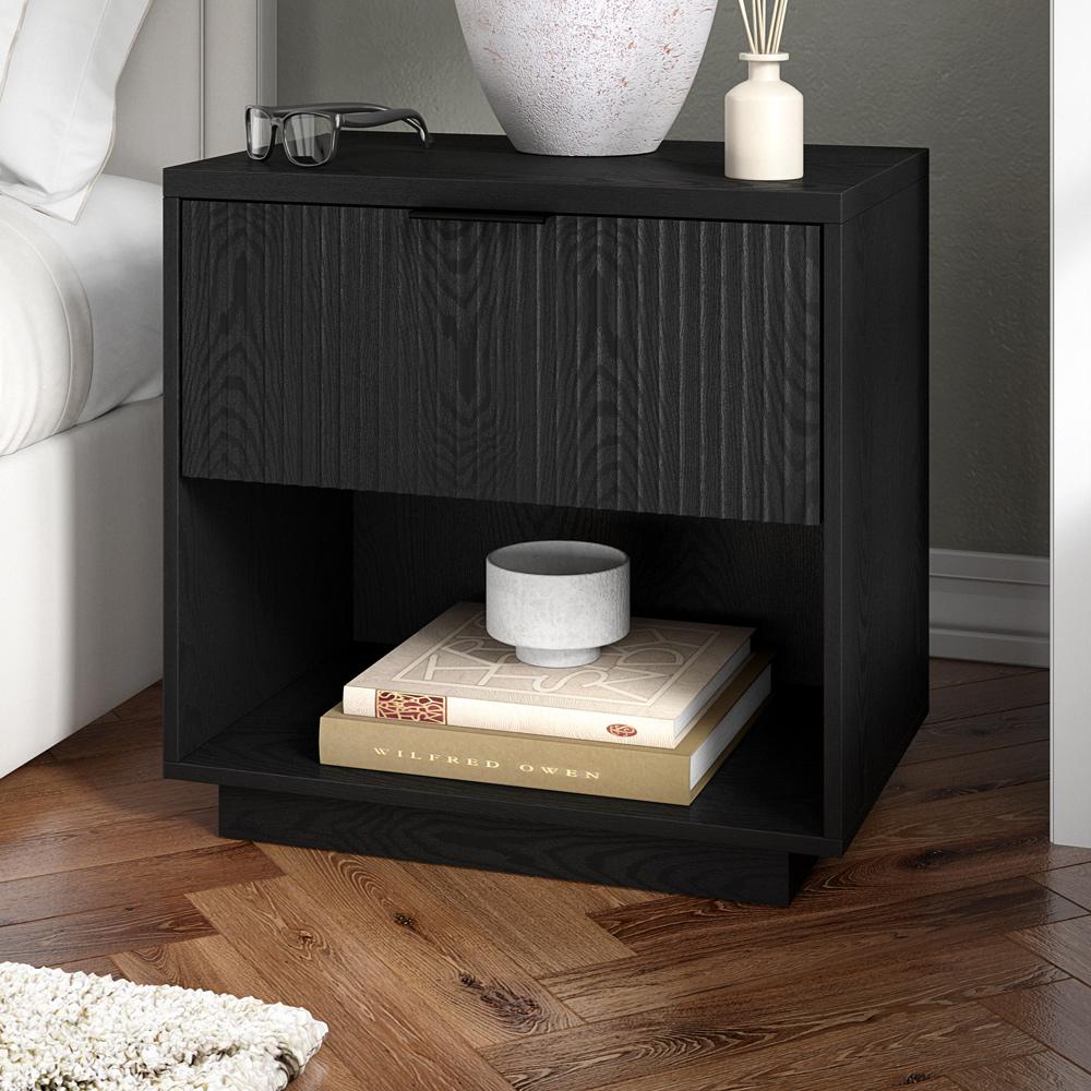 Hudson & Canal - Karten 24in Wide Rectangular Nightstand in Black Grain - NS2290 veiw 4
