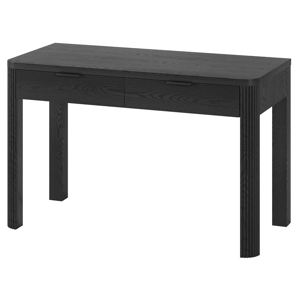 Hudson & Canal - Lonsdale 48 Wide Rectangular Desk in Black Grain - OF2356 veiw 3