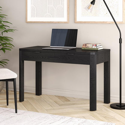 Hudson & Canal - Lonsdale 48 Wide Rectangular Desk in Black Grain - OF2356 veiw 4
