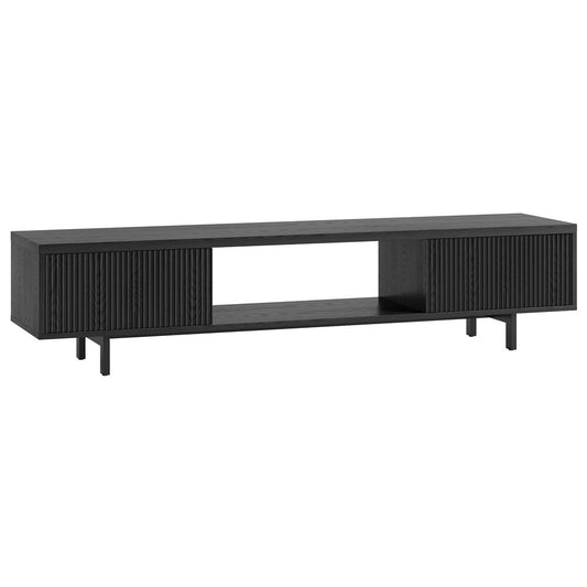 Hudson & Canal - Lucien Rectangular TV Stand for TVs up to 78in in Black Grain - TV2296 veiw 1