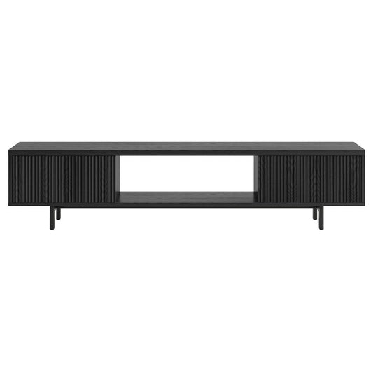 Hudson & Canal - Lucien Rectangular TV Stand for TVs up to 78in in Black Grain - TV2296 veiw 2