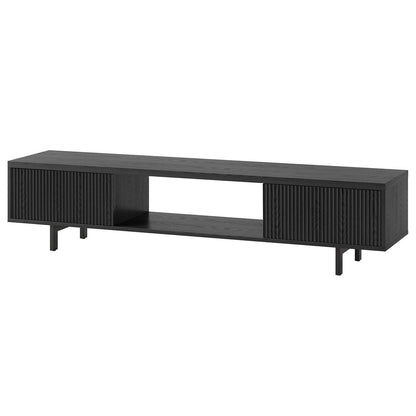 Hudson & Canal - Lucien Rectangular TV Stand for TVs up to 78in in Black Grain - TV2296 veiw 3