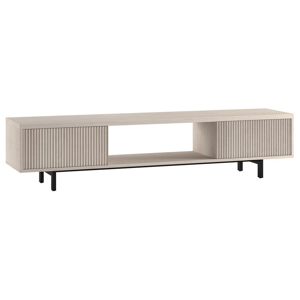 Hudson & Canal - Lucien Rectangular TV Stand for TVs up to 78in in Alder White - TV2297 veiw 1