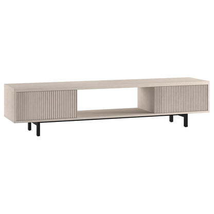 Hudson & Canal - Lucien Rectangular TV Stand for TVs up to 78in in Alder White - TV2297 veiw 1