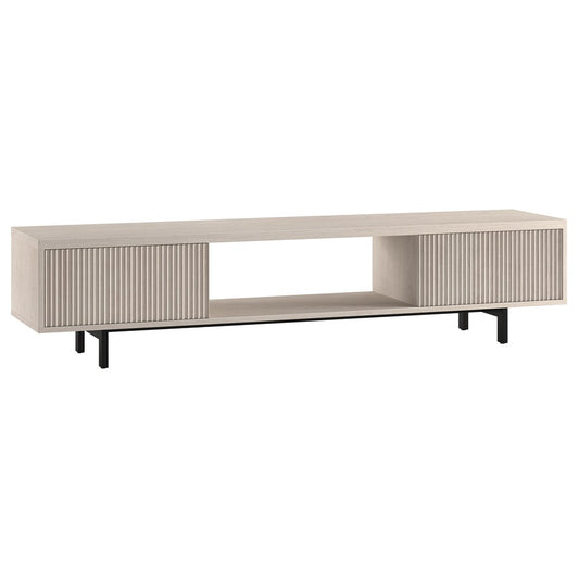 Hudson & Canal - Lucien Rectangular TV Stand for TVs up to 78in in Alder White - TV2297 veiw 1