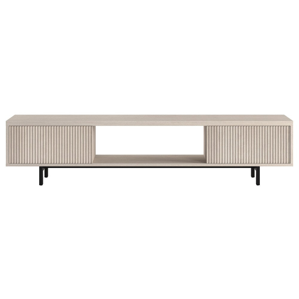 Hudson & Canal - Lucien Rectangular TV Stand for TVs up to 78in in Alder White - TV2297 veiw 2