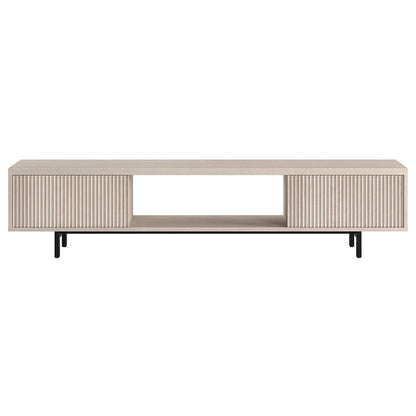 Hudson & Canal - Lucien Rectangular TV Stand for TVs up to 78in in Alder White - TV2297 veiw 2