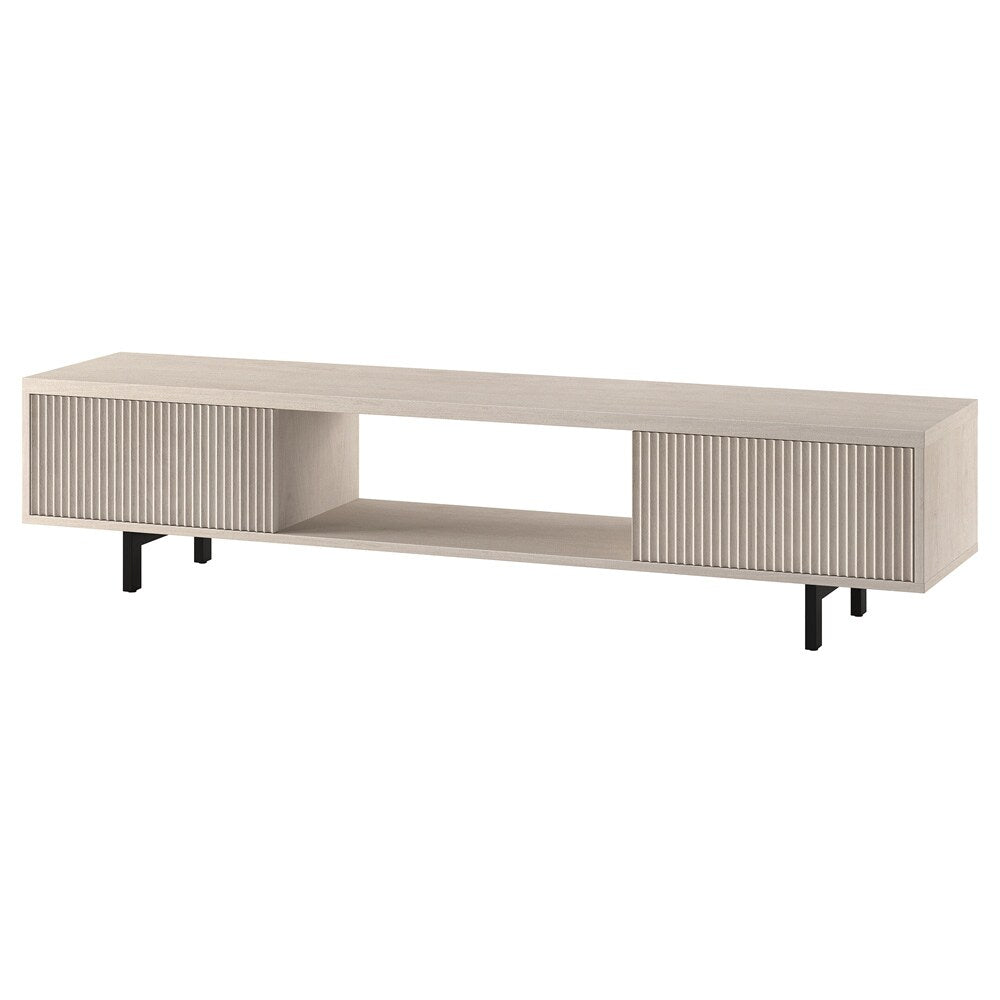 Hudson & Canal - Lucien Rectangular TV Stand for TVs up to 78in in Alder White - TV2297 veiw 3