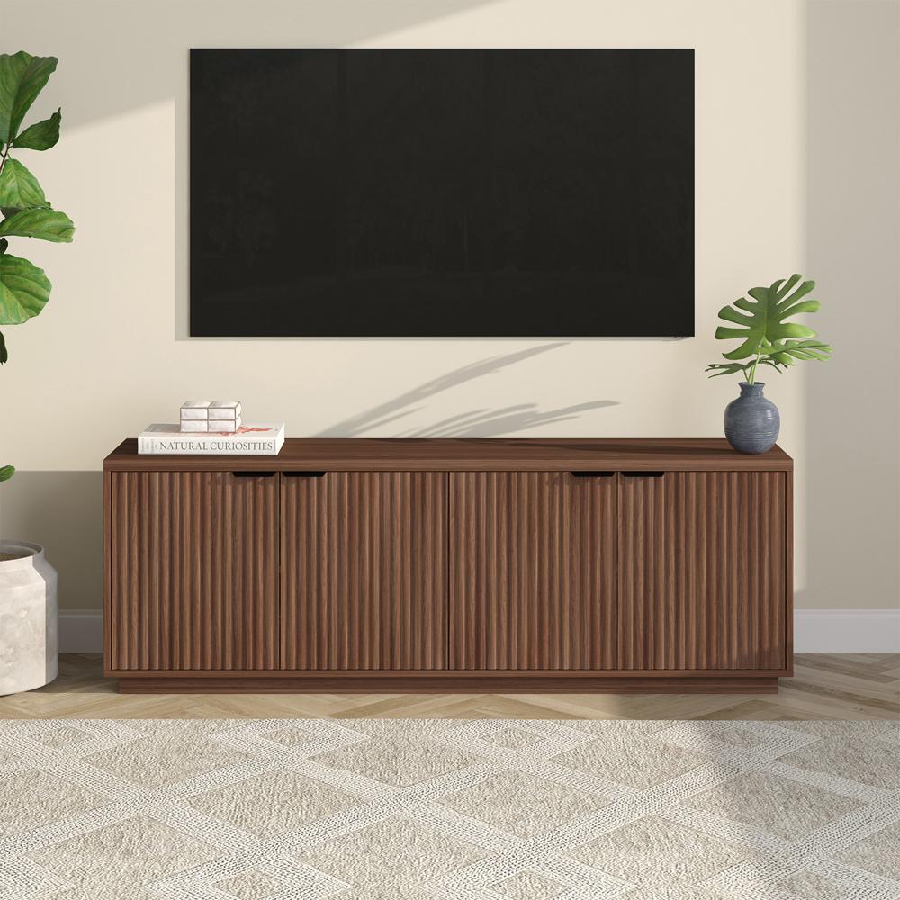 Hudson & Canal - Mansfield Rectangular TV Stand for TVs up to 78in in Satin Walnut - TV2311 veiw 4