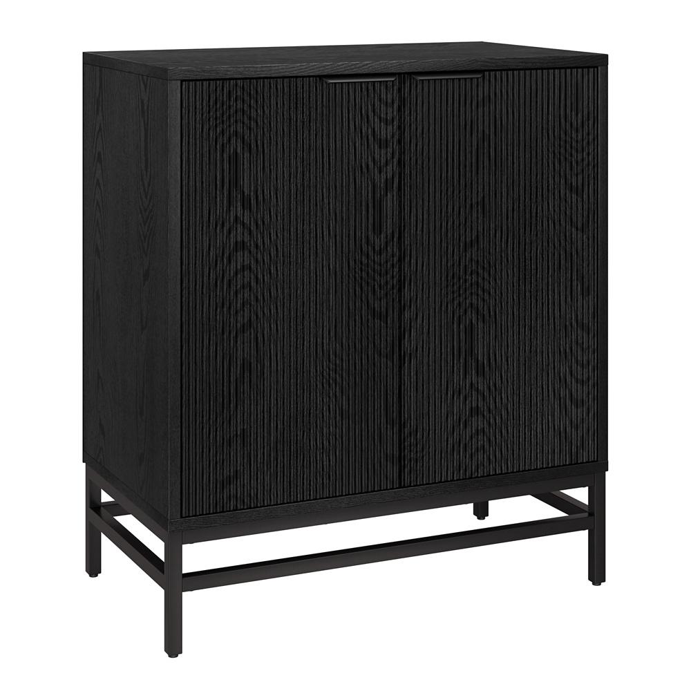 Hudson & Canal - Montello 28in Wide Rectangular Accent Cabinet in Black Grain - AC2285 veiw 1