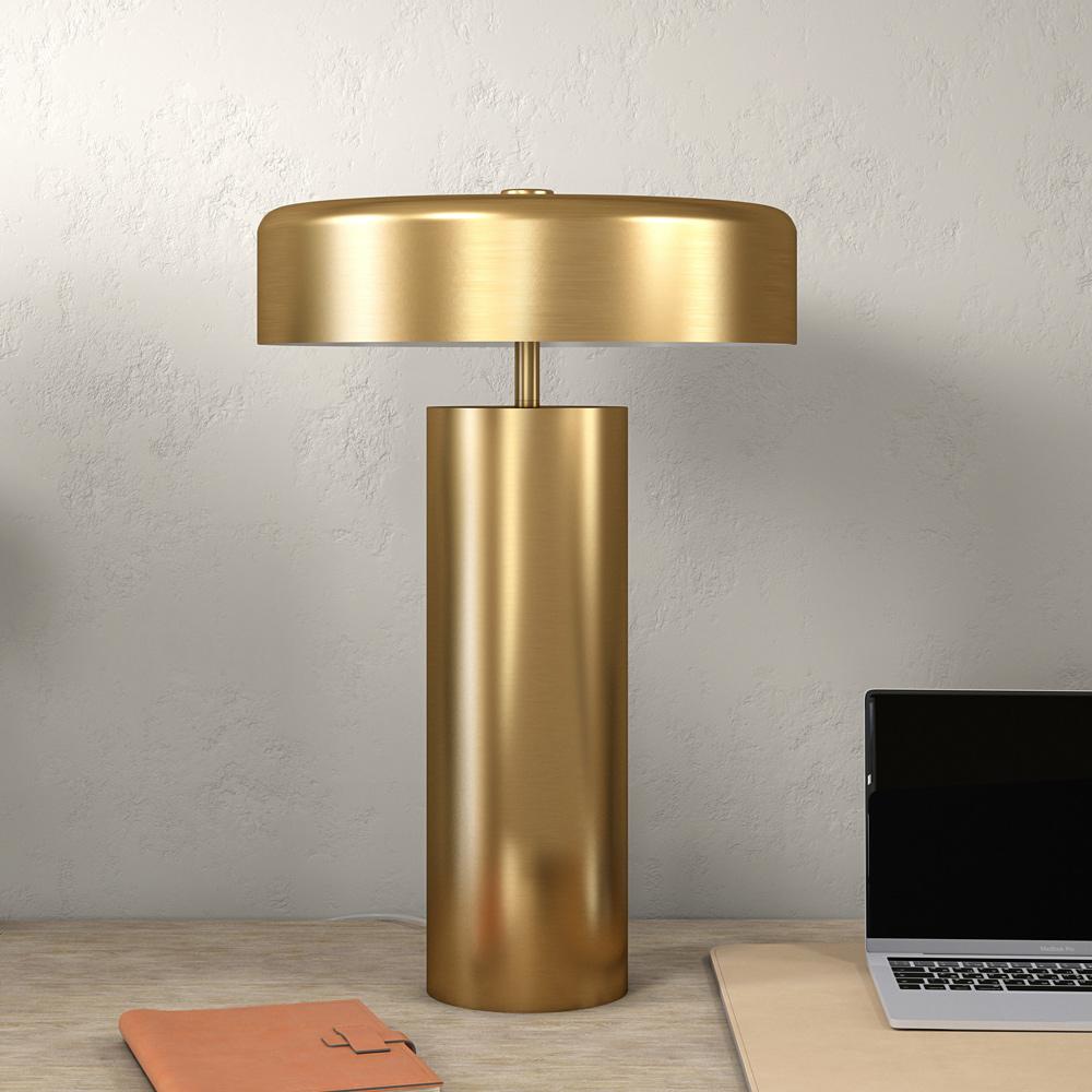 Hudson & Canal - Nash 24in Tall Table Lamp with Metal Shade in Brass/Brass - TL2322 veiw 3