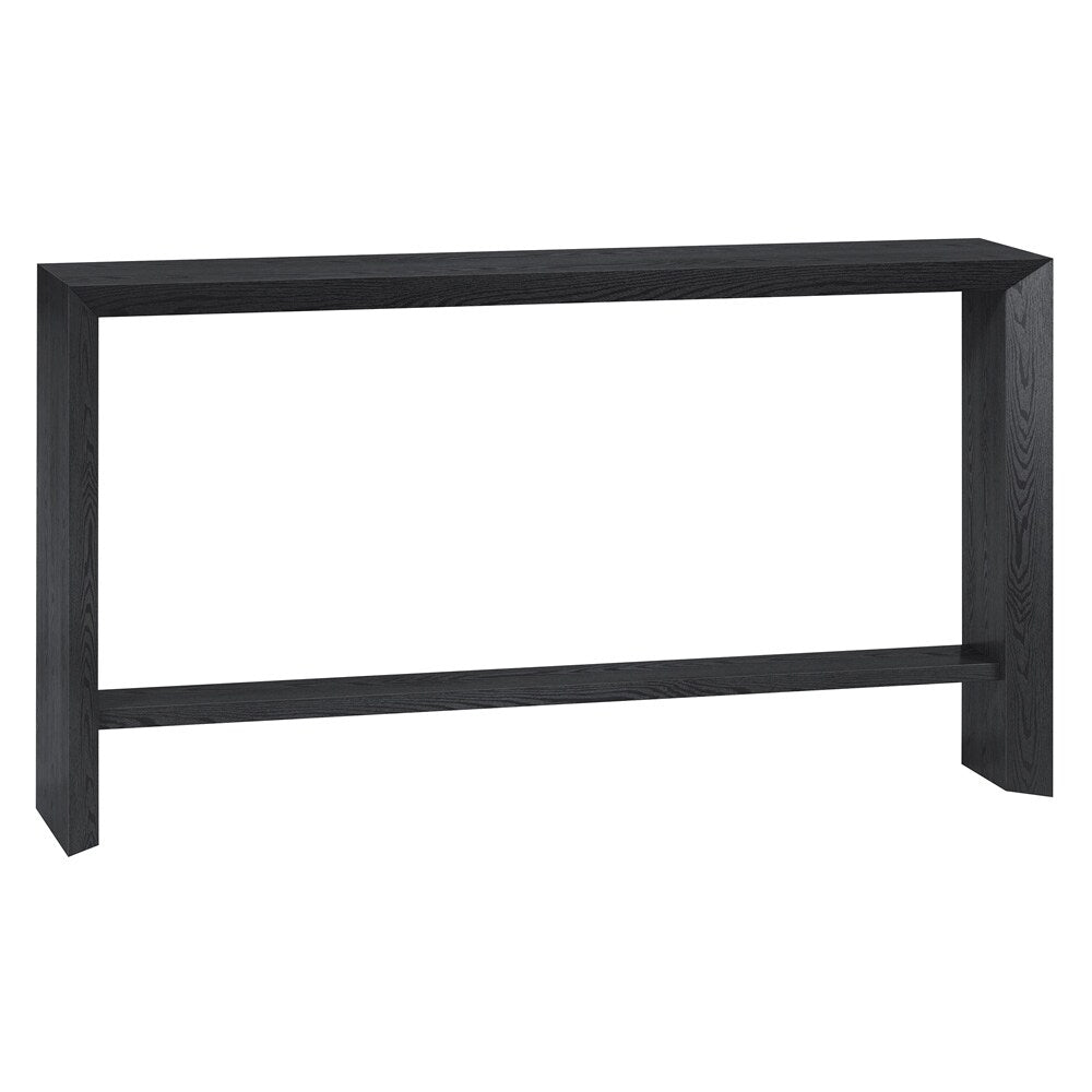 Hudson & Canal - Osman 55in Wide Rectangular Console Table in Black Grain - AT2364 veiw 1