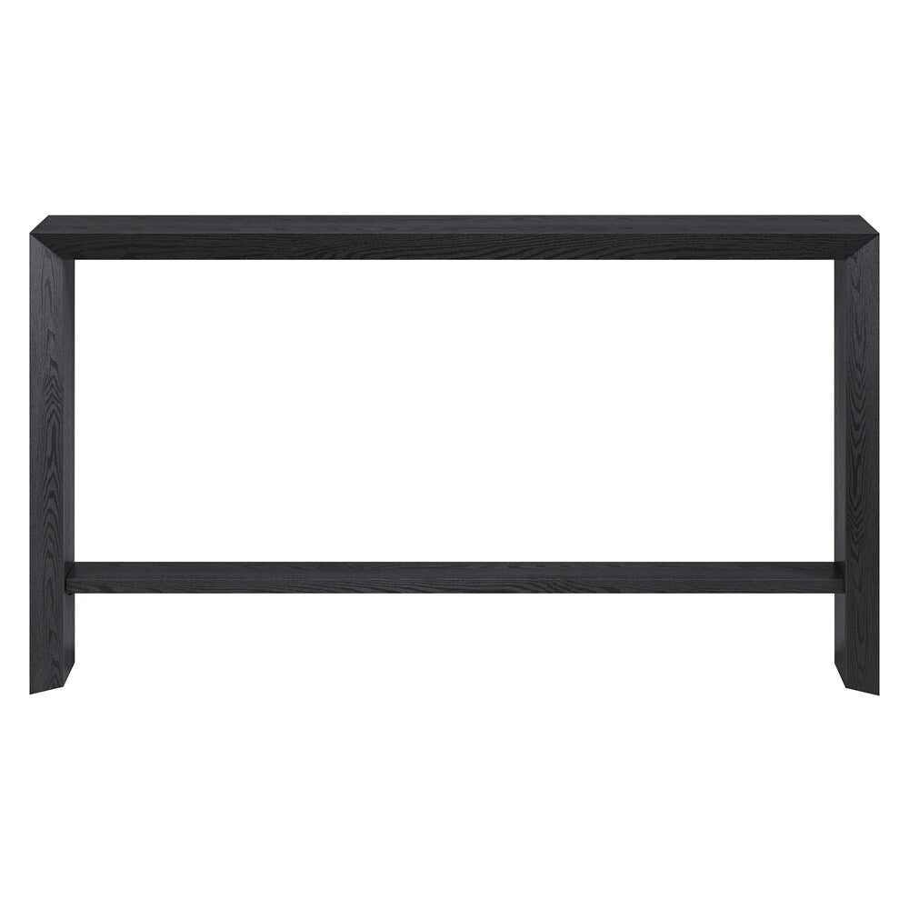 Hudson & Canal - Osman 55in Wide Rectangular Console Table in Black Grain - AT2364 veiw 2