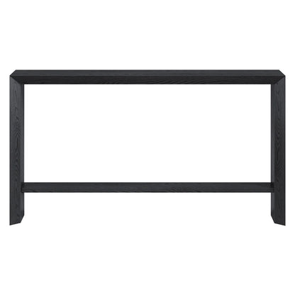 Hudson & Canal - Osman 55in Wide Rectangular Console Table in Black Grain - AT2364 veiw 2