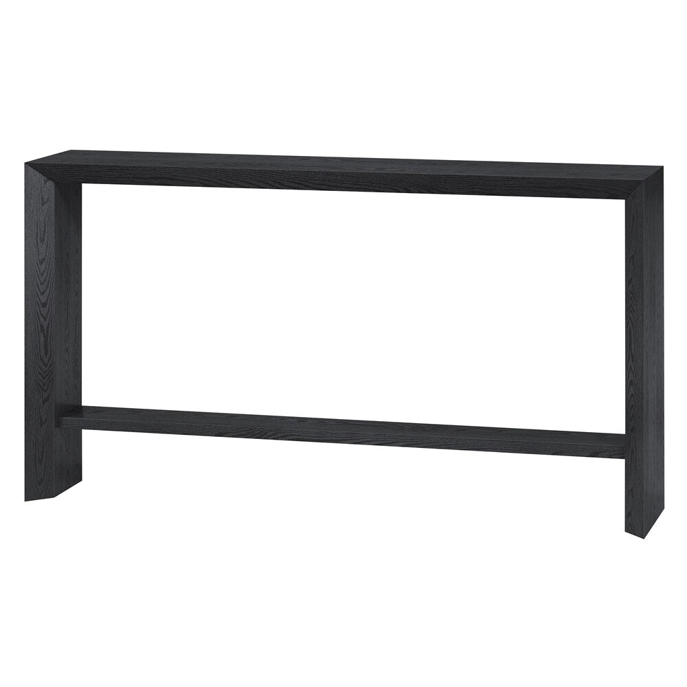 Hudson & Canal - Osman 55in Wide Rectangular Console Table in Black Grain - AT2364 veiw 3