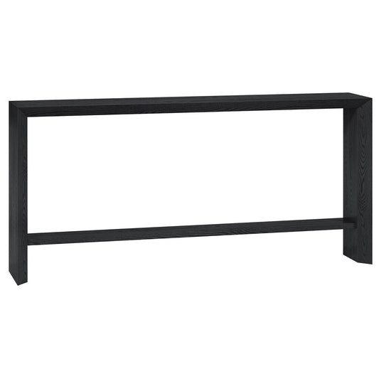 Hudson & Canal - Osman 64in Wide Rectangular Console Table in Black Grain - AT2368 veiw 1