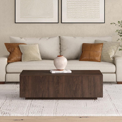 Hudson & Canal - Paxton 48in Wide Rectangular Coffee Table in Alder Brown - CT2347 veiw 4