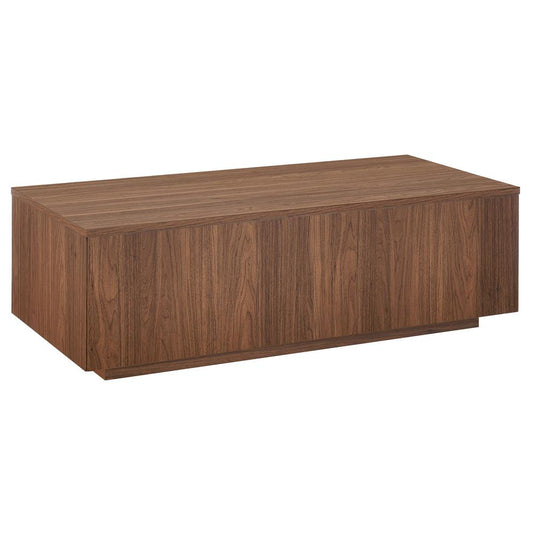 Hudson & Canal - Paxton 48in Wide Rectangular Coffee Table in Satin Walnut - CT2341 veiw 1