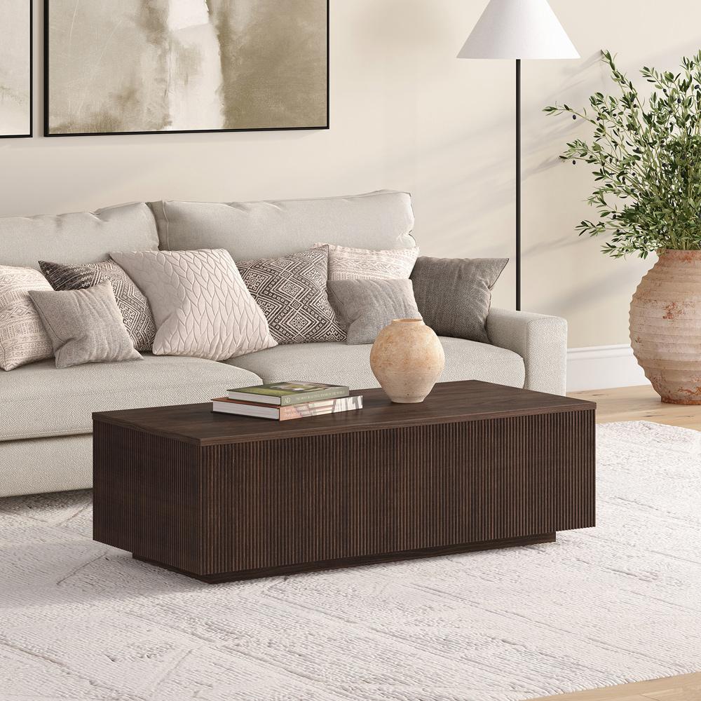 Hudson & Canal - Reyes 48in Wide Rectangular Coffee Table in Alder Brown - CT2346 veiw 4