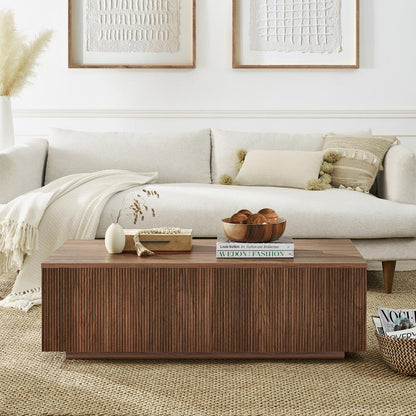 Hudson & Canal - Reyes 48in Wide Rectangular Coffee Table in Satin Walnut - CT2343 veiw 4