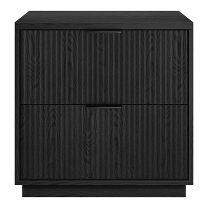 Hudson & Canal - Yarden 24in Wide Rectangular Nightstand in Black Grain - NS2288 veiw 2