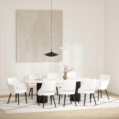 Manhattan Comfort - 8-Piece Tremont Leatherette Dining Chair with Metal Legs in White - 8-DC104-WH veiw 10